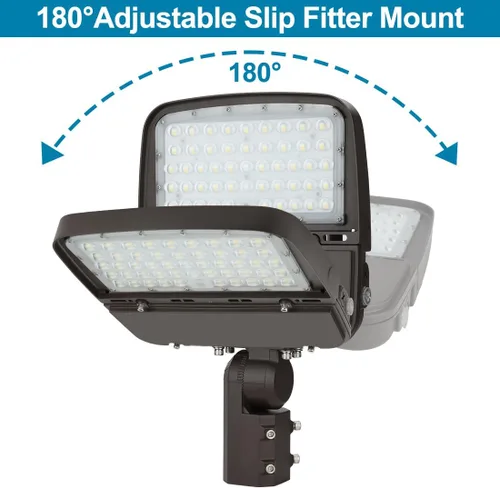 Miniatura 4 de Luz LED de estacionamiento de 150 W con fotocélula del anochecer al amanecer, luz LED regulable para caja de zapatos al aire libre con soporte