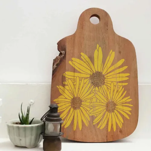 Miniatura 5 de Plantilla de margarita, plantillas florales para pintar sobre madera, papel, tela, muebles, plantillas para manualidades, reutilizables para arte