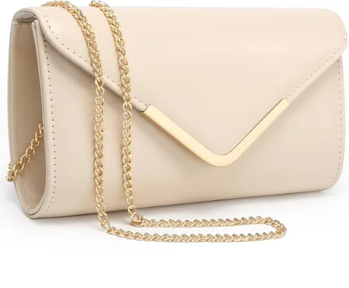 Dasein Bolsos de noche para mujer, bolsos de mano formales para bodas, fiestas, bailes, bolsos con correa para el hombro y solapa con purpurina |