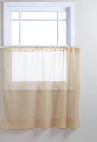 Miniatura 42 de Stylemaster Elegance Cenefa recta de gasa transparente, 60 x 14 pulgadas, color dorado