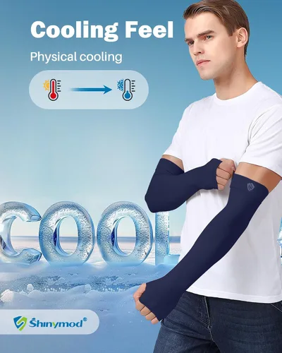 Miniatura 21 de Mangas para brazo, para hombres o mujeres. Para calentar o refrescar. Guantes de Compresión con factor de protección de los rayos ultravioleta UPF