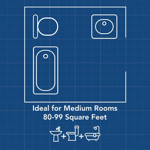 Miniatura 6 de Broan-NuTone BHFLED80 PowerHeat - Extractor de baño, calentador y combinación de luz LED, 80 CFM.