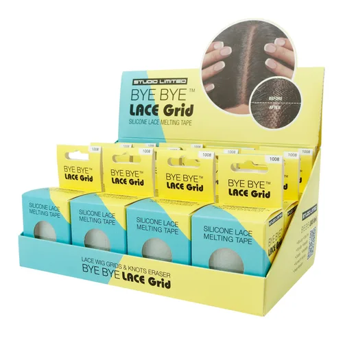 Miniatura 8 de STUDIO LIMITED Cinta de fusión de silicona para peluca de encaje y nudos, cinta de fusión Bye Bye Lace Grid HD natural para ocultar la piel