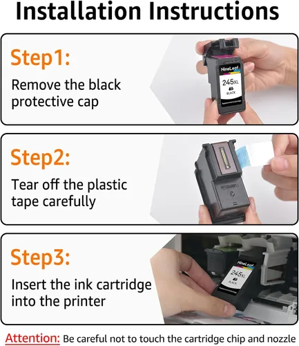 Miniatura 6 de NineLeaf Cartuchos de tinta remanufacturados compatibles con Canon PG-245XL PIXMA MG2520 MG2920 MG2922 MG2924 MG2420 MG2522 MG2525 MG3020 MG2555