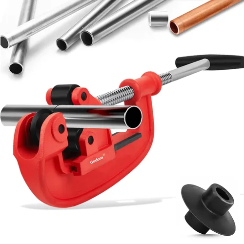 Miniatura 3 de Herramienta de corte de tubos resistente de 1-3 pulgadas / 25-80 mm con una cuchilla extra, cortador de tubos rígido y afilado corta hasta tubos
