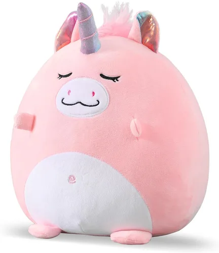 Miniatura 7 de Marsjoy Almohada de peluche de gatito rosa de 8 pulgadas, peluche de animal de peluche, lindo gato, unicornio, juguete para abrazar, cojín suave