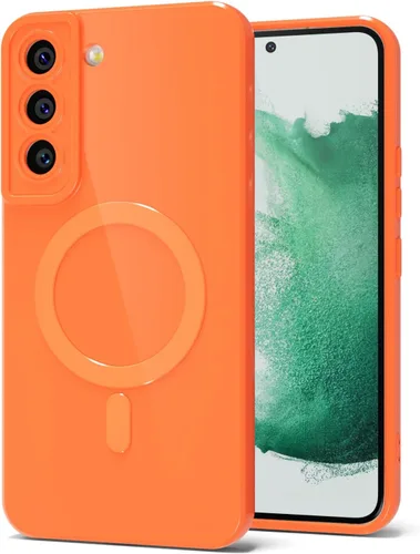 Miniatura 167 de Svanove para Samsung Galaxy S22 Funda de teléfono de silicona magnética, compatible con Magsafe, linda para mujeres, brillante color brillante, gel