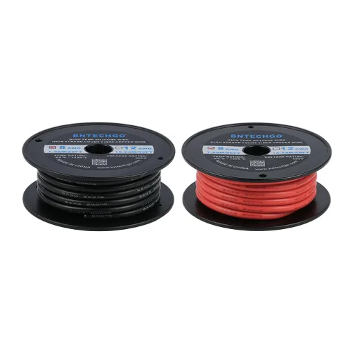 Miniatura 17 de Bntechgo 8 alambres de silicona suave y flexible, silicona resistente a altas temperaturas, altamente eficiente 8 AWG calibre, 1650 hilos de alambre