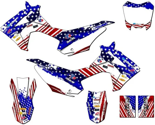Miniatura 7 de Kit completo de gráficos Senge CRF 110 Merica Grey 2013-2018 compatible con Honda