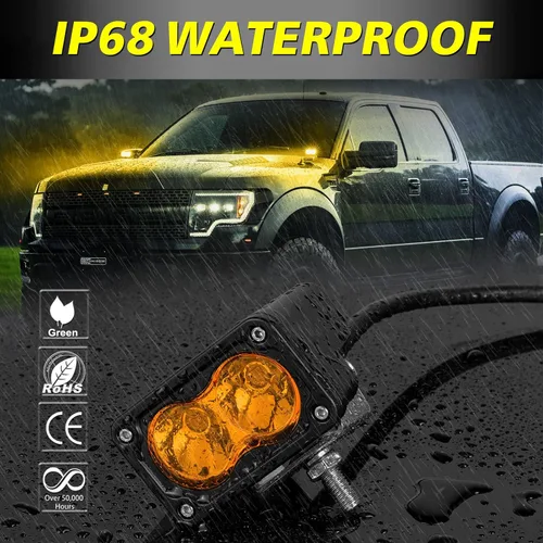 Miniatura 5 de Cápsulas LED ámbar, parte AKD de 3 pulgadas, luz LED de conducción de 40 W, luz LED todoterreno, luz de trabajo LED amarilla, luces antiniebla