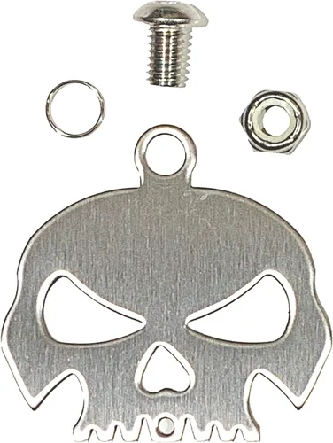 Miniatura 3 de Soporte de campanilla con diseño de calavera/soporte para perno y anillo de moto incluido, apto para todas las motos Road King Street Glide Harley