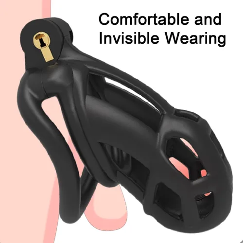 Miniatura 2 de Jaula de castidad 2.0 jaula de castidad masculina, dispositivo de castidad de resina, dispositivo de castidad masculina con 4 anillos, ejercicio