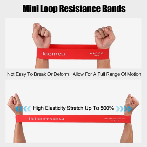 Miniatura 2 de Bandas de resistencia de látex mini bucle para entrenar piernas, versión de 2.4 in de ancho Elastic Stretch Bands For Exercise Loop Bands, Rubber