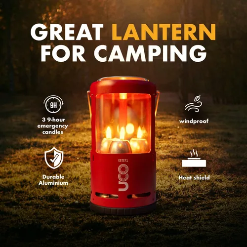 Miniatura 2 de UCO Candlelier Farol de Velas, Faroles de Velas para Velas Reales, Equipo Perfecto para Exteriores para Acampar o para Cortes de Energía, Incluye 3