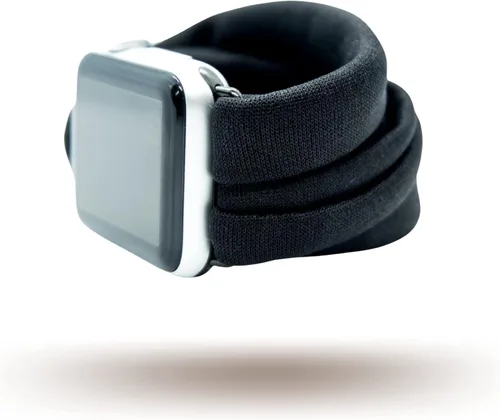 Miniatura 2 de Black Yoga Band® Apple Watch Series 1-8, 1.496 in 1.575 in 1.614 in 1.654 in 1.732 in 1.772 in - Dót Outfitters