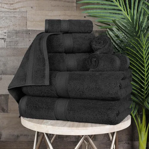 Miniatura 168 de Juego de 6 toallas de algodón egipcio Superior, incluye 2 toallas de baño, 2 toallas de mano, 2 toallas de cara/toallitas, ultra suaves de lujo