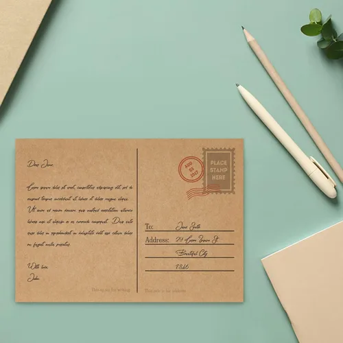 Miniatura 5 de Goefun - Tarjetas de papel kraft marrón de 4 x 6 pulgadas, paquete de 100 tarjetas de índice sin rayas de 80 libras para invitaciones, negocios