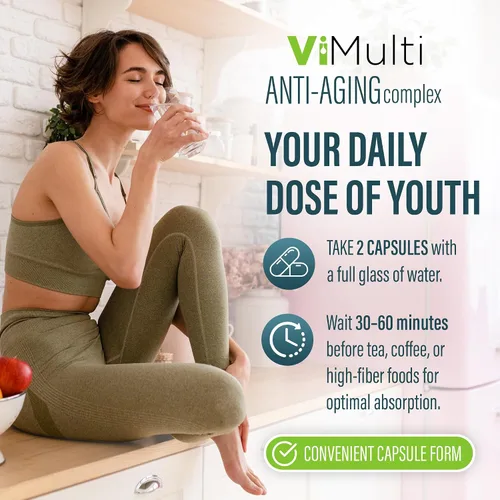 Miniatura 3 de vimulti Suplemento de aminoácidos naturales antienvejecimiento para mayor longevidad – Apoya la salud inmunológica, aumento de energía, tono de piel