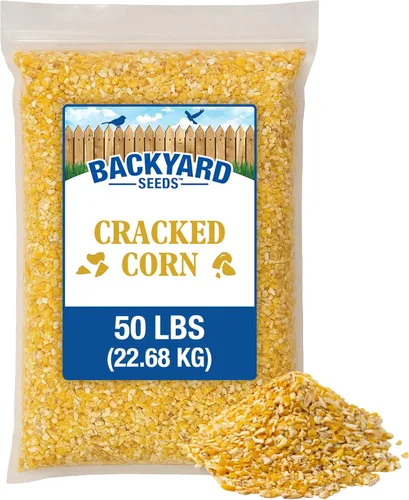 CountryMax Backyard Seeds - Maíz agrietado de 50 libras – Alimento animal de alta energía para pollos, ardillas, ciervos y aves silvestres,