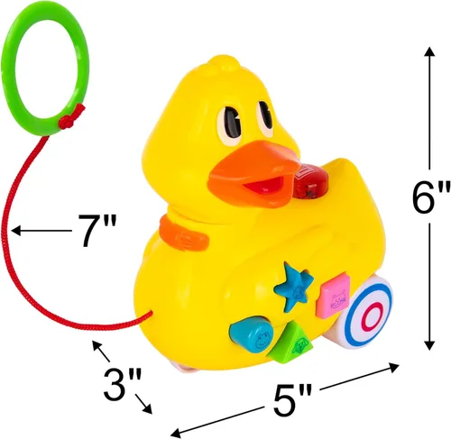 Miniatura 4 de ArtCreativity Juguete musical de pato para niños pequeños, juguetes de pato iluminado con sonidos y música, juguete de pato para niños, bebés