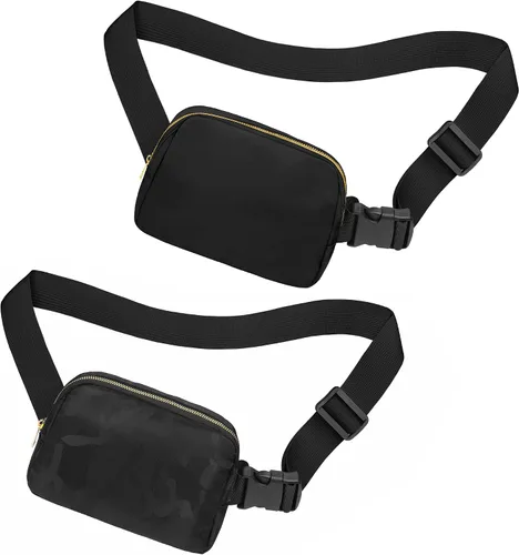 Miniatura 157 de Riñonera cruzada para mujeres y hombres, bolsa para cinturón para senderismo con correa ajustable, riñonera para correr, entrenamiento, deportes