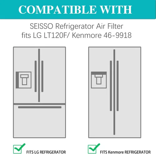 Miniatura 5 de SEISSO LT120F - Filtro de aire fresco para refrigerador LG, compatible con Kenmore, refresca el aire del refrigerador, absorbe olores, 3 paquetes