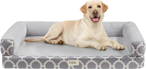 Miniatura 24 de Friends Forever Cama ortopédica para perros extra grandes, sofá cama impermeable de espuma viscoelástica para perros XL con funda extraíble lavable