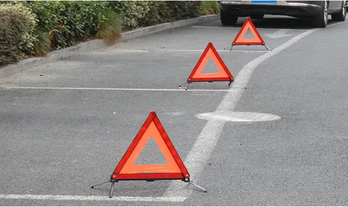 Miniatura 8 de KAFEEK Triángulo de advertencia reflectante para vehículos, kit de triángulo de seguridad en carretera de advertencia de emergencia, visibilidad