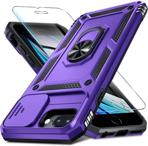 Miniatura 177 de Janmitta - Funda para iPhone 14 Pro con cubierta deslizante para lente de cámara incorporada + protector de pantalla, funda de cuerpo completo