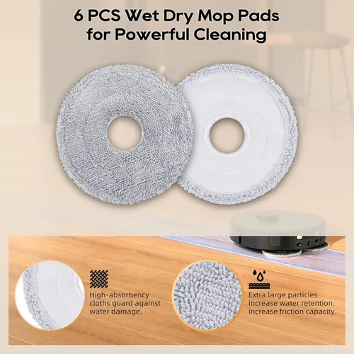Miniatura 6 de 13 piezas de accesorios de cepillo TriCut compatibles con Dreame L10s Ultra/L20 Ultra/L10s Pro Ultra/L10s Ultra Gen 2, robot aspirador de corte