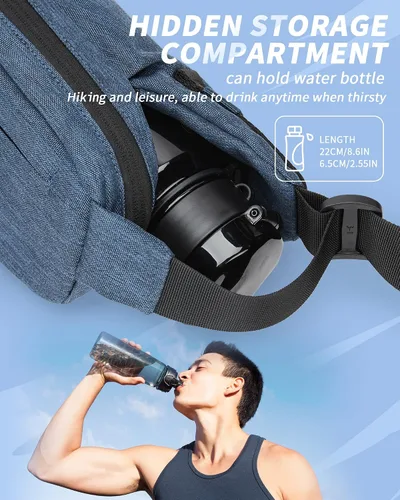 Miniatura 8 de Riñoneras para hombres, bolsos cruzados para mujeres, riñonera de moda, mochila de cintura para entrenamiento al aire libre, viajes, uso casual
