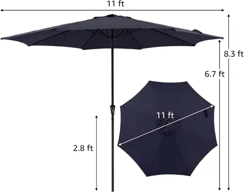 Miniatura 4 de COBANA Patio Umbrella with Base Included, Outdoor Market Table Umbrella with Umbrella Stand Weights