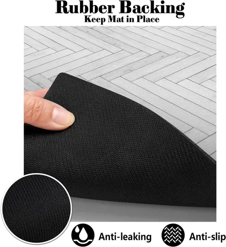 Miniatura 4 de Tapetes para Comida de Perros para Pisos Absorbentes, Tapete para Comida de Mascotas y Gatos - Tapetes de Secado Rápido para Tazones de Perros