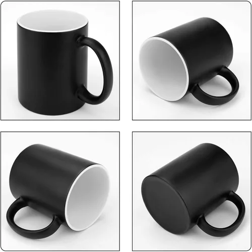 Miniatura 8 de Taza de café personalizada que cambia de color de 11 onzas, taza mágica de cerámica con imagen o texto, sensible al calor, de dos caras, divertida
