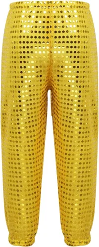 Miniatura 5 de Pantalones sueltos de lentejuelas para niños, pantalones de baile callejero de hip hop, pantalones Haren, traje de baile para niños y niñas