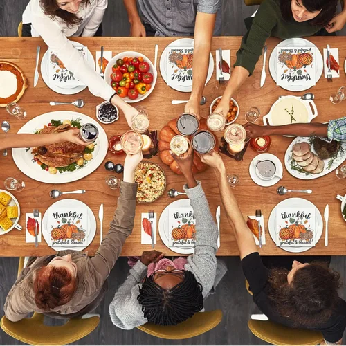 Miniatura 7 de 60 servilletas de papel de Acción de Gracias, servilletas de almuerzo de Acción de Gracias, servilletas de fiesta de calabaza de otoño, servilletas