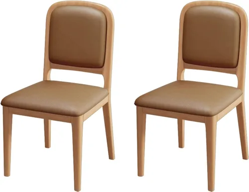 Miniatura 8 de Solid Wood Dining Room Chairs Minimalist,Kitchen Chairs with Soft Padded Back,Living Room Chair for Office Reading,Wood Frame,Armless Vanity