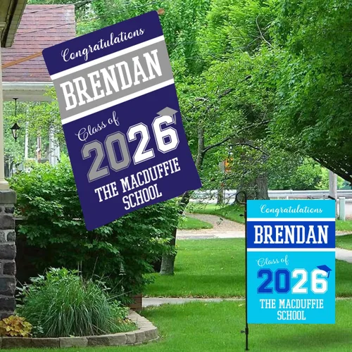 Miniatura 5 de Bandera personalizada de graduación 2026, 2026, letrero de graduación para patio, decoración de bandera de graduación, graduación de secundaria