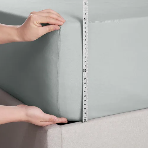 Miniatura 4 de Nestl Bedding - Sábanas bajeras con bolsillo profundo de 53 cm 09 - Gris claro