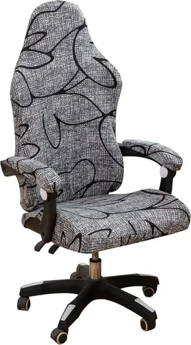 Miniatura 19 de FORCHEER Funda para silla de juegos con fundas para reposabrazos, estilo bohemio, 4 piezas, elásticas, para silla de computadora, juego de fundas