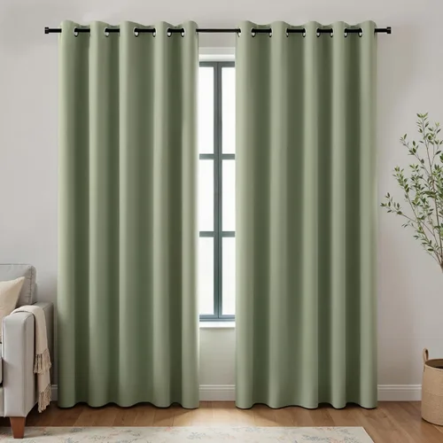 Miniatura 222 de Cortinas opacas de 72 pulgadas extra anchas para dormitorio, puerta corrediza de vidrio y patio, 2 paneles con ojales para oscurecer ventana grande