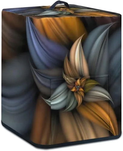 Miniatura 2 de Air Fryer Oven Dust Cover with Handle and Pocket, Easy Cleaning Electric Appliance Cover, Brown Flower Flor marrón (Brown Flower)