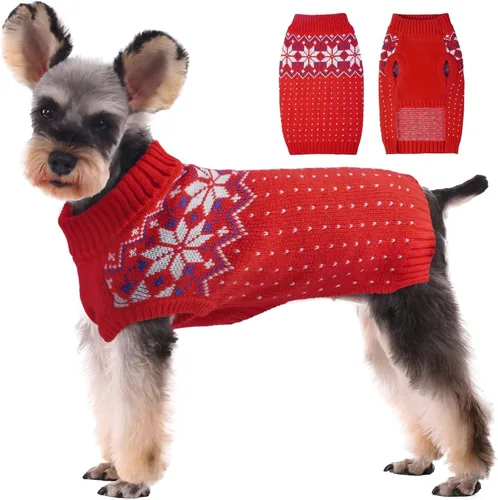 Miniatura 12 de Kuoser Suéter de Navidad para perro, suéteres de Navidad suaves y cálidos para perros pequeños, medianos y grandes, niño niña, suéter cómodo