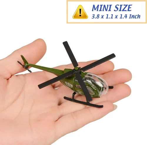 Miniatura 7 de Vehículos militares fundidos a presión, paquete de 6 modelos de vehículos militares de aleación variada, juguetes de automóvil, mini tanque