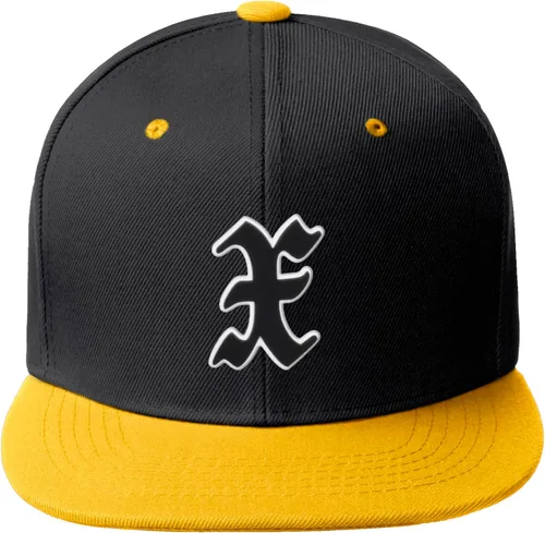 Miniatura 1399 de Daxton Gorra clásica con visera de billete plano con letras del alfabeto inglés antiguo de la A a la Z