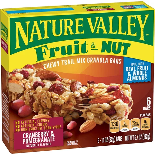 Miniatura 24 de Nature Valley Barras de granola masticables de frutas y nueces, nueces de chocolate negro, 6 barras, 7.4 onzas