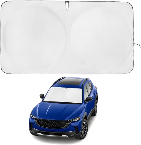 Miniatura 61 de Kinder Fluff Parasol para parabrisas Protección solar reflectante patentada para automóvil, certificado 99% de bloqueo UVR, interior fresco