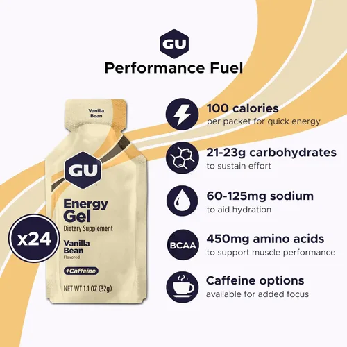 Miniatura 2 de GU Energy Original Sports Nutrition Gel Energético, Vainilla, 26.4 Oz, 24