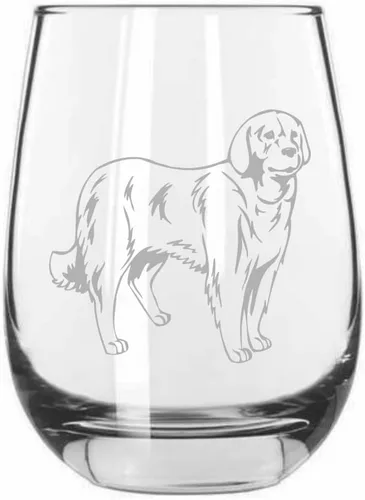 Miniatura 488 de Sakhalin Husky Dog - Copa de vino grabada personalizada de 15.25 onzas sin tallo