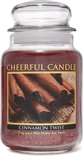 Miniatura 8 de A Cheerful Giver - Vela en tarro de vidrio perfumada con diseño de canela (6 onzas) con tapa y fragancia fiel a la vida, fabricada en Estados Unidos